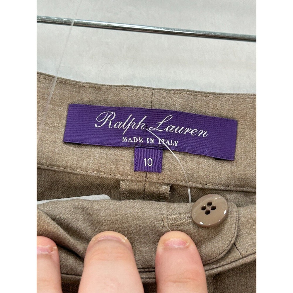 Lauren Ralph Lauren Womens Made In Italy 100%‎ Wool Dress Pants Size 10 (Tan) - Picture 3 of 5